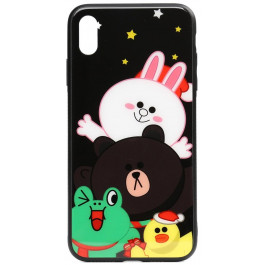   TOTO Cartoon Print Glass Case Apple iPhone X/Xs Line friends all about