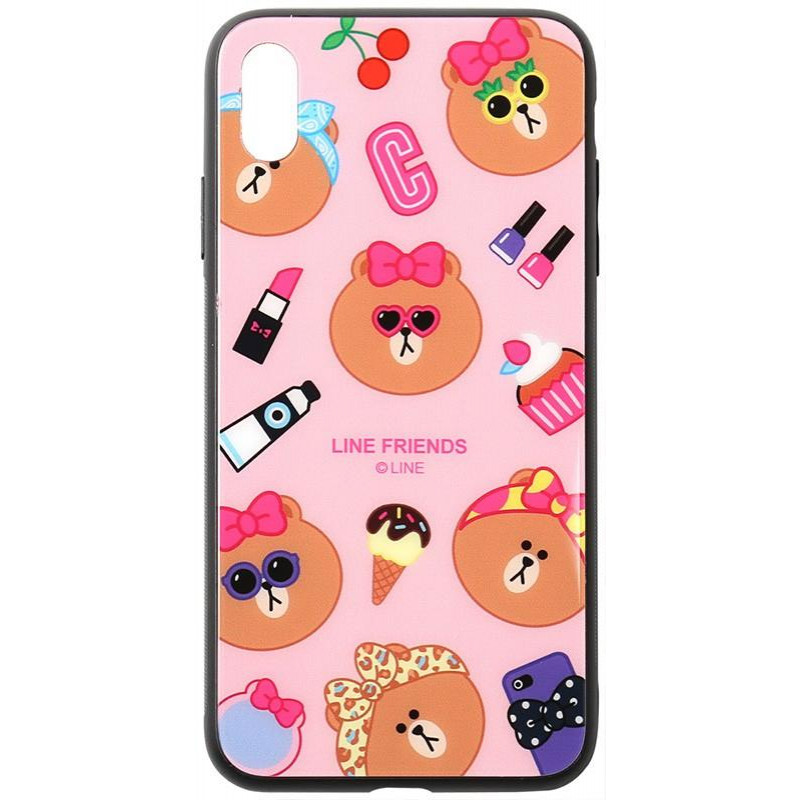 TOTO Cartoon Print Glass Case Apple iPhone X/Xs Line friends Linc - зображення 1