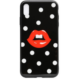   TOTO Cartoon Print Glass Case Apple iPhone X/Xs Red Lips