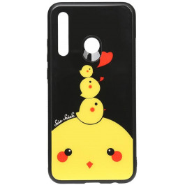 TOTO Cartoon Print Glass Case Huawei P Smart+ 2019 Chicken Chick