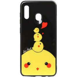 TOTO Cartoon Print Glass Case Huawei Y7 2019 Chicken Chick