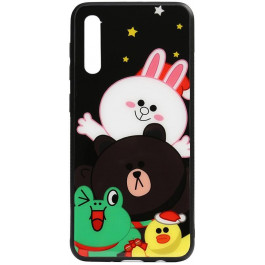   TOTO Cartoon Print Glass Case Samsung Galaxy A50 Line friends all about