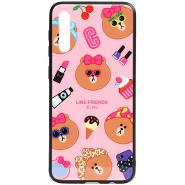   TOTO Cartoon Print Glass Case Samsung Galaxy A70 Line friends Linc