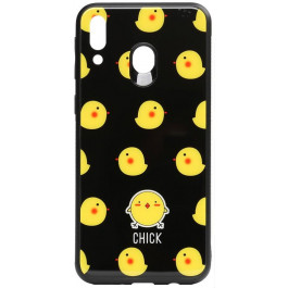   TOTO Cartoon Print Glass Case Samsung Galaxy M20 Chick