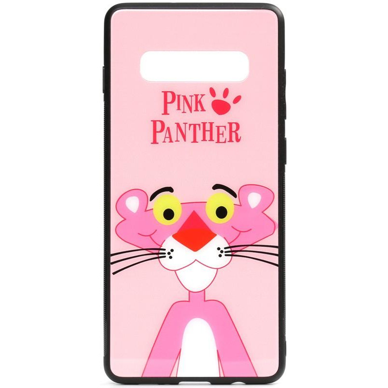 TOTO Cartoon Print Glass Case Samsung Galaxy S10 Pink Panther - зображення 1