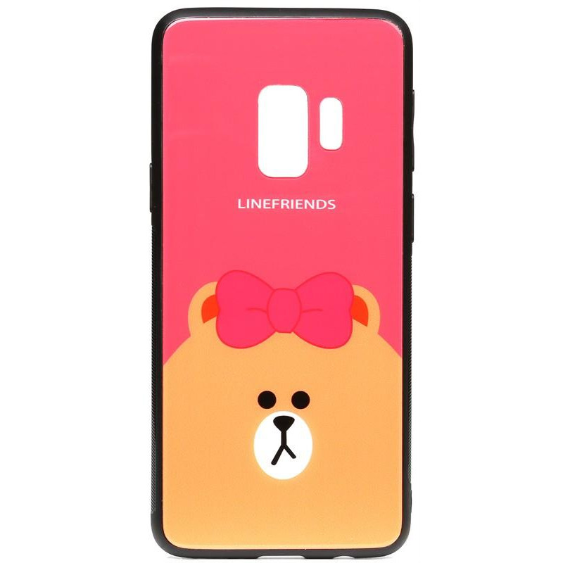 TOTO Cartoon Print Glass Case Samsung Galaxy S9 Line friends Brown - зображення 1