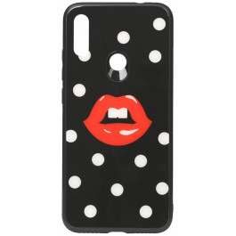 TOTO Cartoon Print Glass Case Xiaomi Redmi Note 7 Red Lips