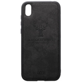   TOTO Deer Shell With Leather Effect Case Huawei Y5 2019 Black