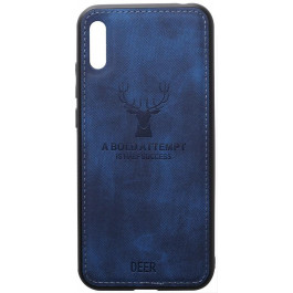   TOTO Deer Shell With Leather Effect Case Huawei Y6 2019 Dark Blue