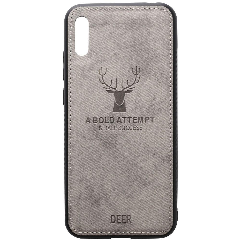 TOTO Deer Shell With Leather Effect Case Huawei Y6 2019 Gr_y - зображення 1