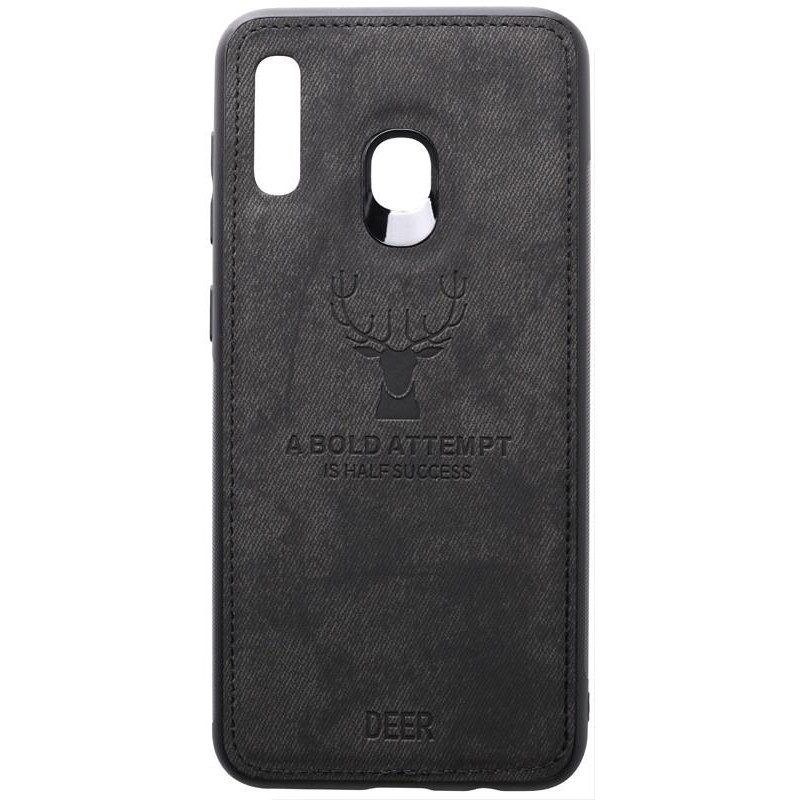 TOTO Deer Shell With Leather Effect Case Samsung Galaxy A20/A30 Black - зображення 1