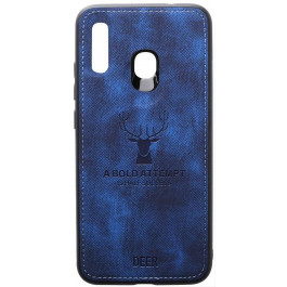   TOTO Deer Shell With Leather Effect Case Samsung Galaxy A20/A30 Dark Blue