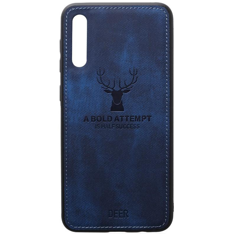 TOTO Deer Shell With Leather Effect Case Samsung Galaxy A40 Dark Blue - зображення 1