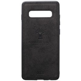   TOTO Deer Shell With Leather Effect Case Samsung Galaxy S10 Black