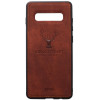 TOTO Deer Shell With Leather Effect Case Samsung Galaxy S10 Brown - зображення 1