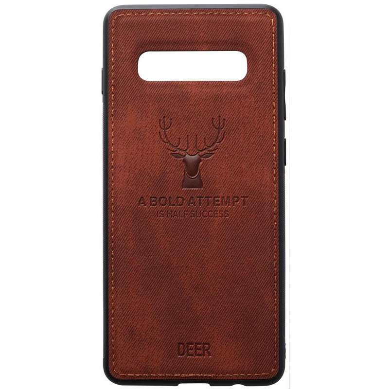 TOTO Deer Shell With Leather Effect Case Samsung Galaxy S10 Brown - зображення 1