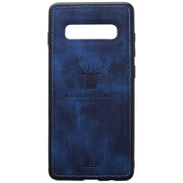   TOTO Deer Shell With Leather Effect Case Samsung Galaxy S10 Dark Blue