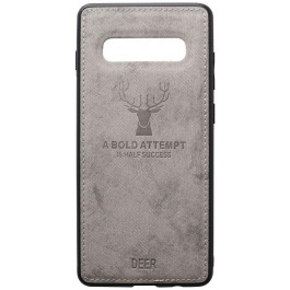   TOTO Deer Shell With Leather Effect Case Samsung Galaxy S10 Gr_y