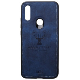   TOTO Deer Shell With Leather Effect Case Xiaomi Redmi 7 Dark Blue