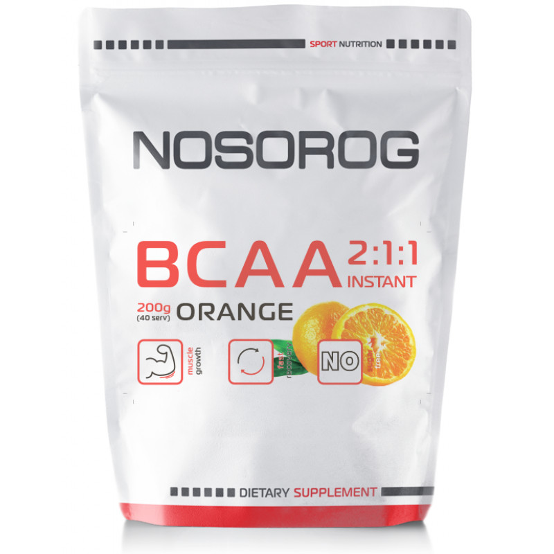 Nosorog BCAA 2:1:1 200 g /40 servings/ Orange - зображення 1