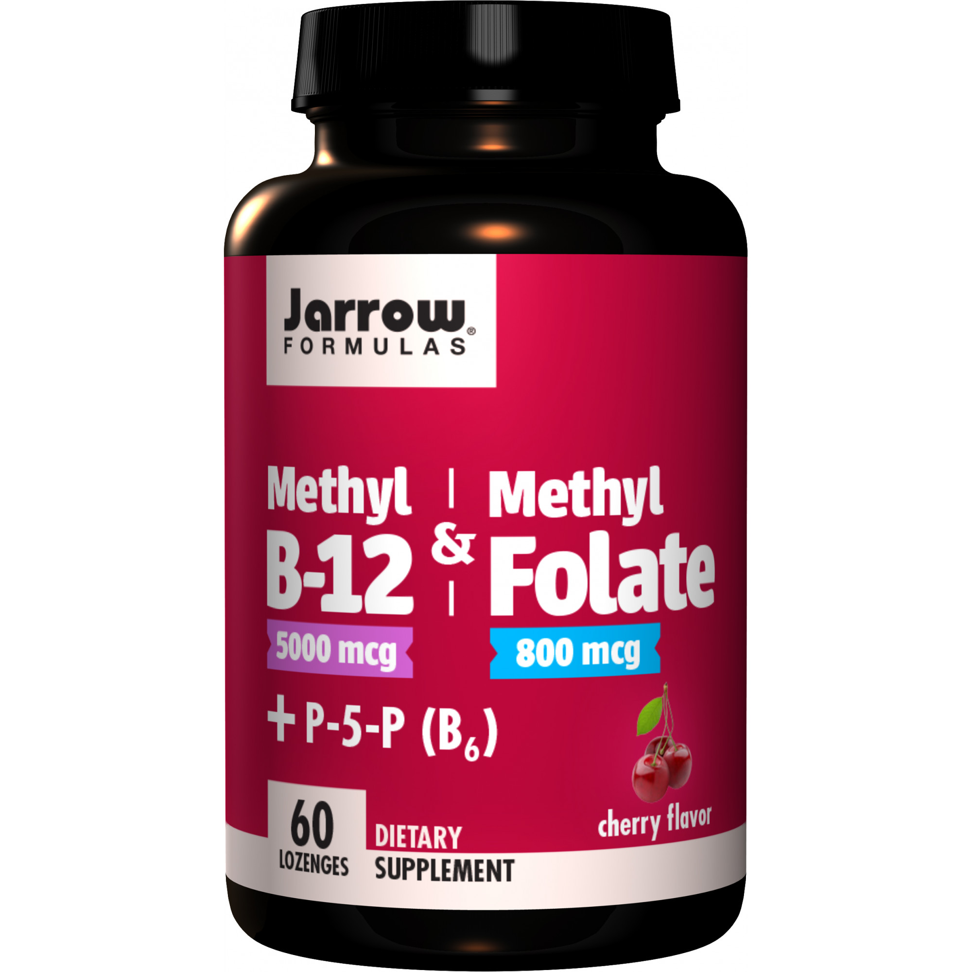 Jarrow Formulas Methyl B-12 & Methyl Folate 60 tabs Cherry - зображення 1