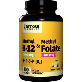 Jarrow Formulas Methyl B-12 & Methyl Folate 100 tabs Lemon