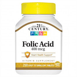 21st Century Folic Acid 400 mcg 250 tabs