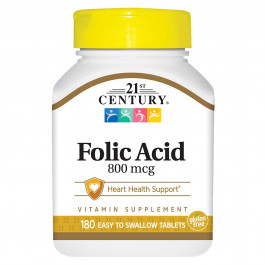 21st Century Folic Acid 800 mcg 180 tabs