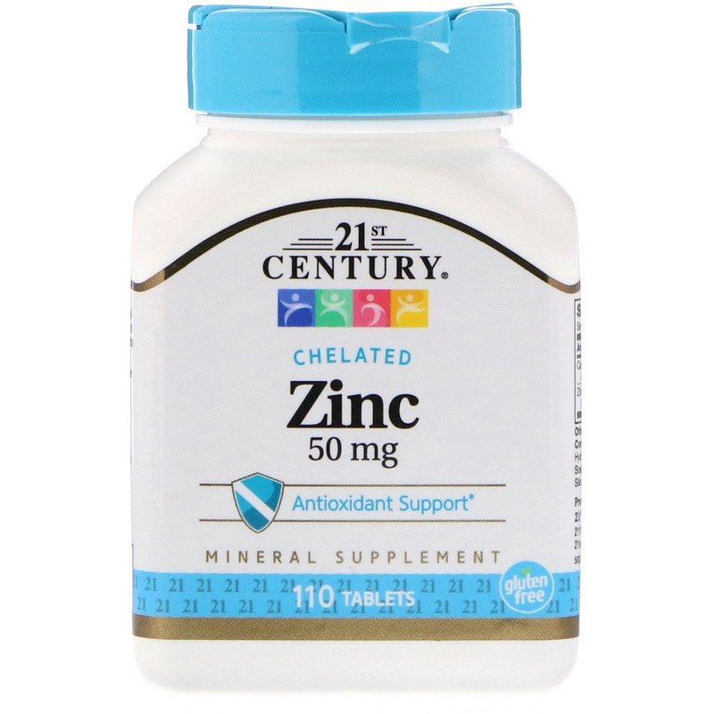 21st Century Chelated Zinc 50 mg 110 tabs - зображення 1