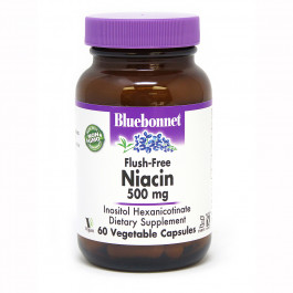 Bluebonnet Nutrition Flush-Free Niacin 500 mg 60 caps