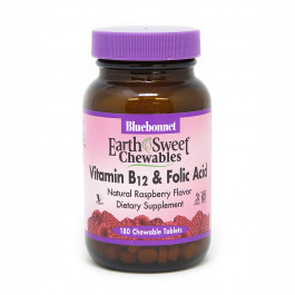 Bluebonnet Nutrition EarthSweet Chewables Vitamin B12 & Folic Acid 180 tabs Natural Raspberry