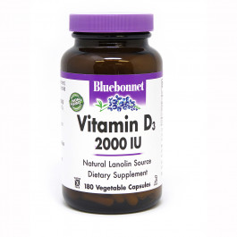 Bluebonnet Nutrition Vitamin D3 2000 IU 180 caps