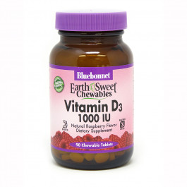 Bluebonnet Nutrition EarthSweet Chewables Vitamin D3 1000 IU 90 tabs Natural Raspberry