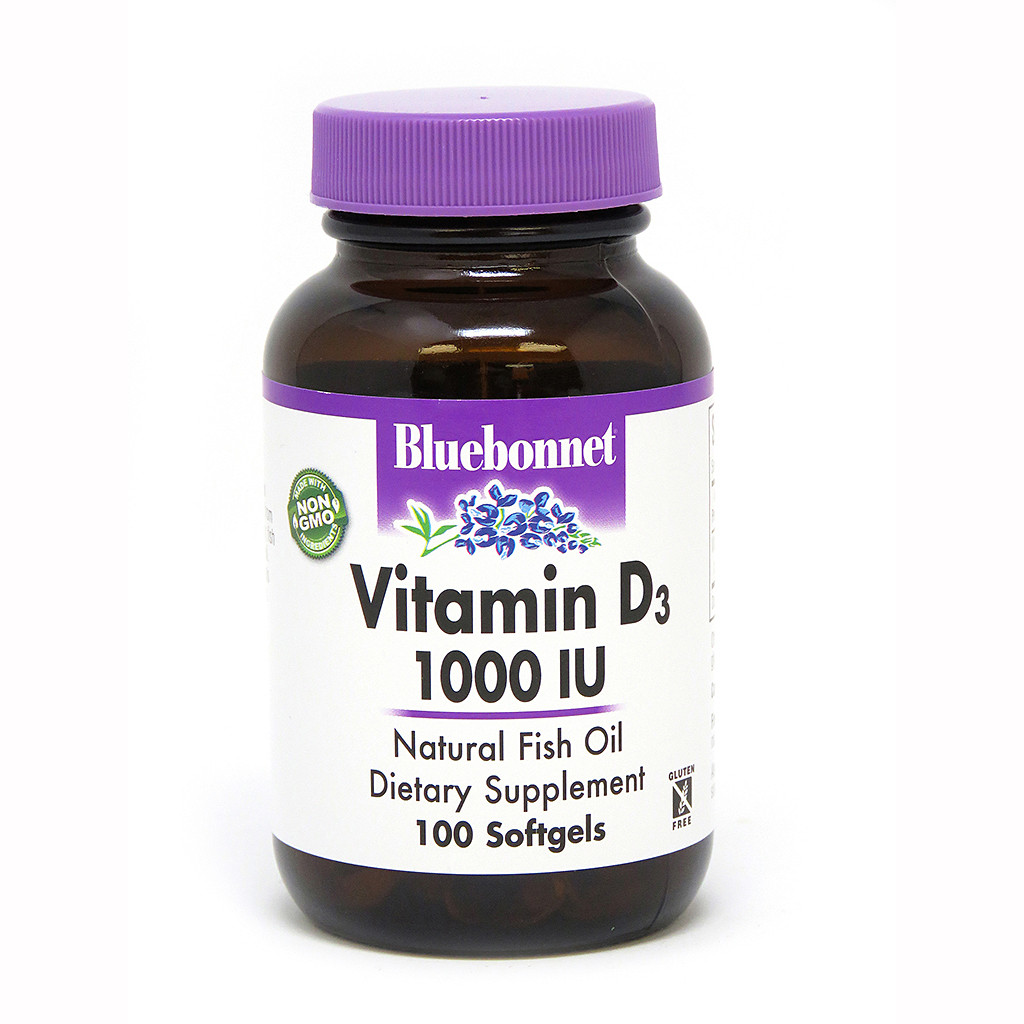 Bluebonnet Nutrition Vitamin D3 1000 IU 100 caps - зображення 1