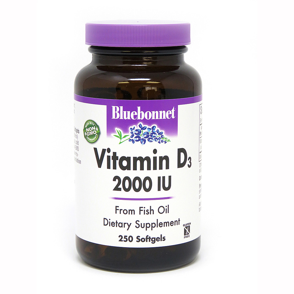 Bluebonnet Nutrition Vitamin D3 2000 IU 250 caps - зображення 1