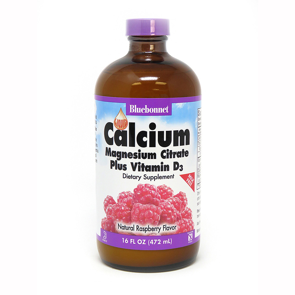 Bluebonnet Nutrition Liquid Calcium Magnesium Citrate Plus Vitamin D3 472 ml /32 servings/ Raspberry - зображення 1