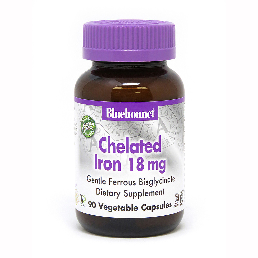 Bluebonnet Nutrition Chelated Iron 18 mg 90 caps - зображення 1