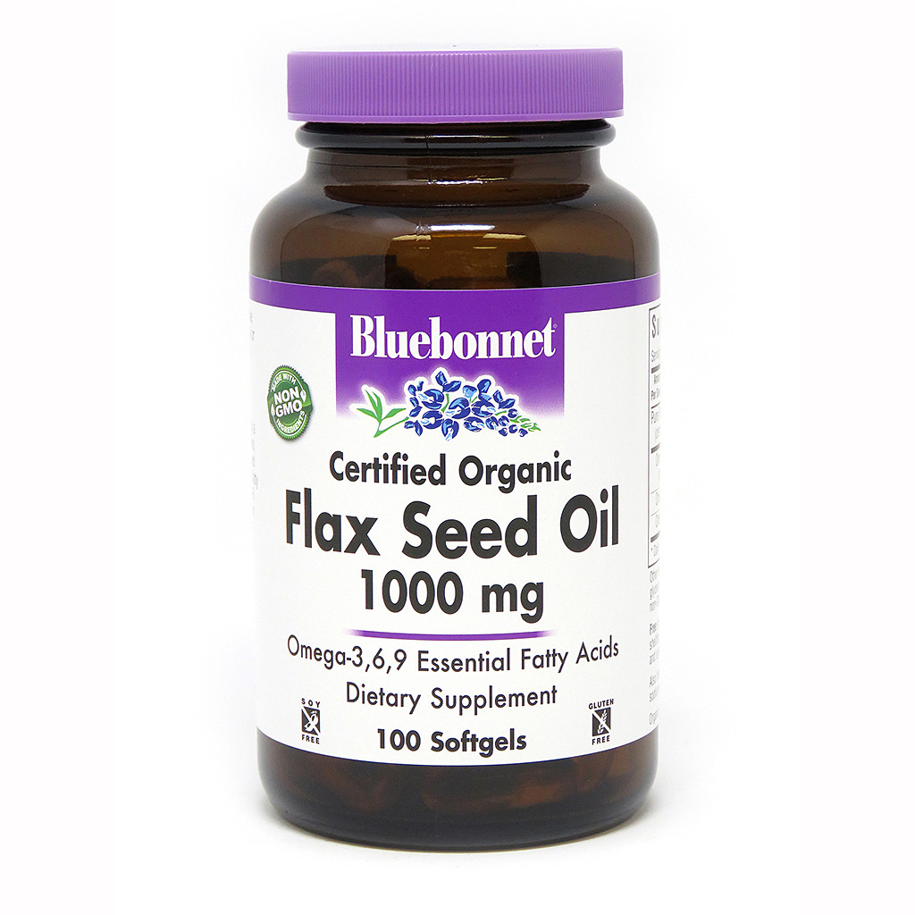 Bluebonnet Nutrition Flax Seed Oil 1000 mg 100 caps - зображення 1