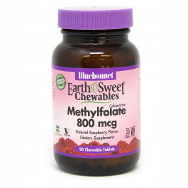 Bluebonnet Nutrition EarthSweet Chewables CellularActive Methylfolate 800 mcg 90 tabs Natural Raspberry