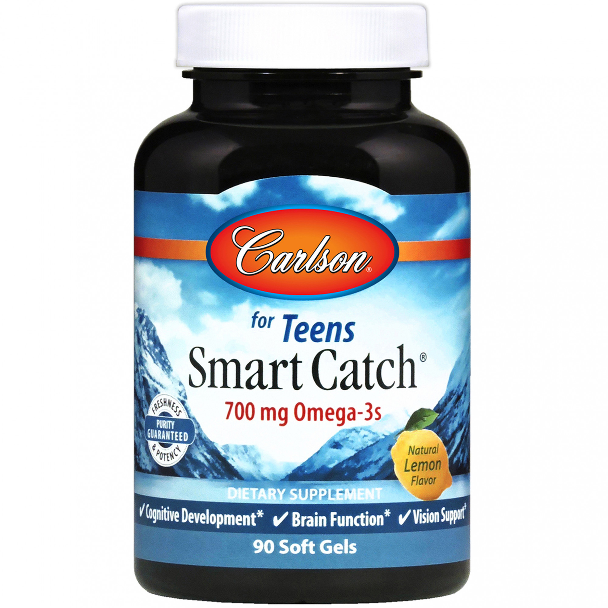 Carlson Labs Smart Catch for Teens 90 caps Natural Lemon - зображення 1