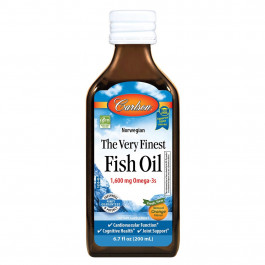 Carlson Labs The Very Finest Fish Oil Liquid 200 ml /40 servings/ Natural Orange