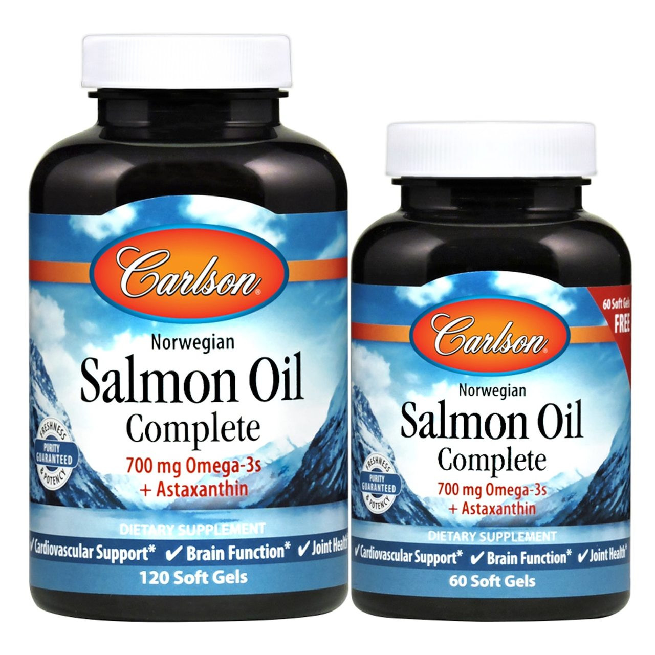 Carlson Labs Salmon Oil Complete 180 caps /120+60 caps/ - зображення 1