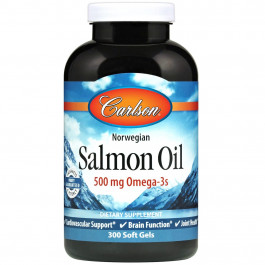 Carlson Labs Salmon Oil 500 mg Omega-3 300 caps
