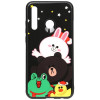 TOTO Cartoon Print Glass Case Huawei P Smart+ 2019 Line friends all about - зображення 1