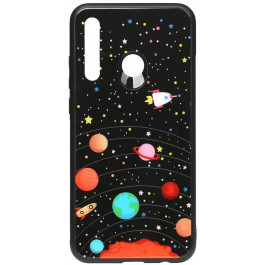 TOTO Cartoon Print Glass Case Huawei P Smart+ 2019 Planets