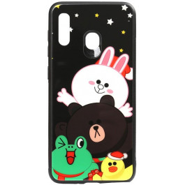 TOTO Cartoon Print Glass Case Huawei Y7 2019 Line friends all about