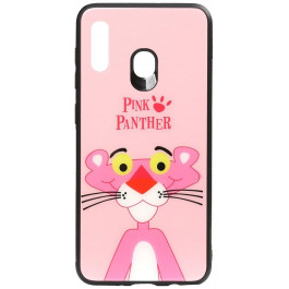 TOTO Cartoon Print Glass Case Huawei Y7 2019 Pink Panther