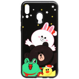 TOTO Cartoon Print Glass Case Samsung Galaxy M20 Line friends all about