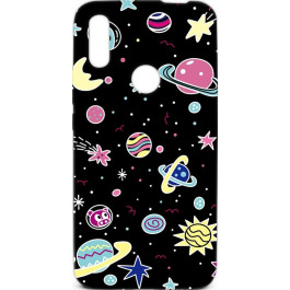 TOTO Cartoon Soft Silicone TPU Case Huawei P Smart Z Space Planets Black