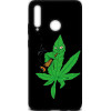 TOTO Cartoon Soft Silicone TPU Case Huawei P Smart+ 2019 Cannabis Black - зображення 1